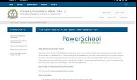 
							         Parent Portal - Community Consolidated School District 93								  
							    