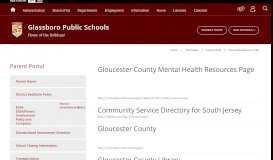 
							         Parent Portal / Community Resource Links - Glassboro Public Schools								  
							    
