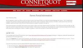 
							         Parent Portal ... - Connetquot Central School District Community								  
							    