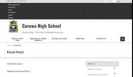 
							         Parent Portal - Corowa High School								  
							    