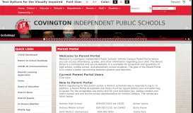 
							         Parent Portal - Covington Independent Public Schools								  
							    