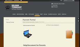 
							         Parent Portal - Delran Township School District								  
							    