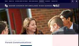 
							         Parent Portal - Esher Church of England High School								  
							    