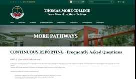 
							         Parent Portal - FAQ's - Thomas More College								  
							    