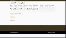 
							         Parent Portal (for Enrolled Students) - Natural Learning School								  
							    