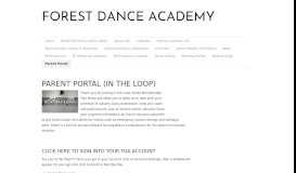 
							         Parent Portal - Forest Dance Academy								  
							    
