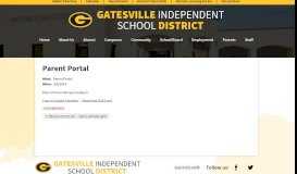 
							         Parent Portal | Gatesville Independent School District								  
							    