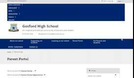 
							         Parent Portal - Gosford High School								  
							    