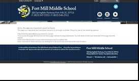 
							         Parent Portal - Grades/Attendance - Fort Mill Middle School								  
							    