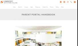 
							         Parent Portal Handbook | Lowestoft Sixth Form College								  
							    