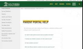 
							         Parent Portal Help | Southern Adventist University								  
							    