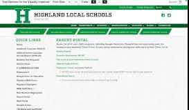 
							         Parent Portal - Highland Local Schools								  
							    