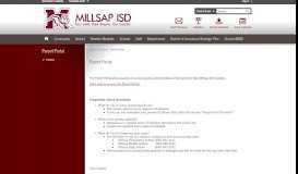 
							         Parent Portal / Home - Millsap ISD								  
							    