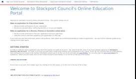 
							         Parent Portal: Home - Stockport Council								  
							    