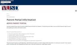 
							         Parent Portal Info - Vacaville Unified School District								  
							    