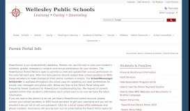 
							         Parent Portal Info | Wellesley Public Schools								  
							    