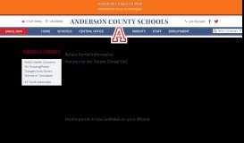 
							         Parent Portal Information - Anderson County Schools								  
							    