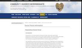 
							         Parent Portal Information - Charles T. Koontz Intermediate								  
							    