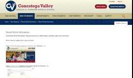 
							         Parent Portal Information - Conestoga Valley								  
							    