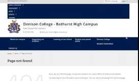 
							         Parent Portal Information - Denison College - Bathurst High Campus								  
							    