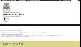
							         Parent Portal Information - Freedom High School								  
							    