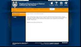 
							         Parent Portal Information / Home - Highland Central School District								  
							    