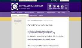 
							         Parent Portal Information / Home - Sayville Public Schools								  
							    
