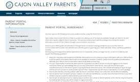 
							         Parent Portal Information / Parent Portal Agreement - Cajon Valley ...								  
							    