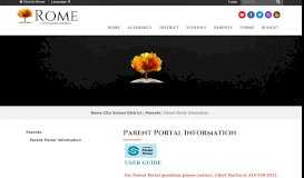 
							         Parent Portal Information - Rome City School District								  
							    