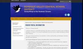 
							         Parent Portal Information - Rondout Valley								  
							    