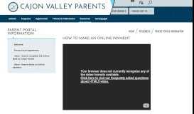 
							         Parent Portal Information / Video - How to Make an Online Payment								  
							    