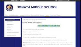 
							         Parent Portal Instructions - Jonata Middle School								  
							    