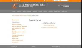 
							         Parent Portal - Jose J. Alderete Middle School								  
							    