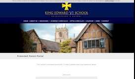 
							         Parent Portal - King Edward VI School								  
							    