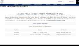 
							         Parent Portal - LEBANON PUBLIC SCHOOL DISTRICT								  
							    