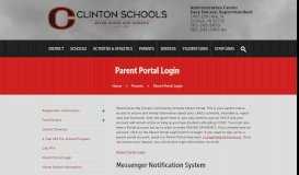 
							         Parent Portal Login – Clinton Community School District								  
							    