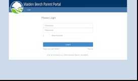 
							         Parent Portal :: Login - Maiden Beech Academy								  
							    
