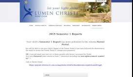 
							         Parent Portal - Lumen Christi Website								  
							    