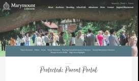 
							         Parent Portal - Marymount International School London								  
							    