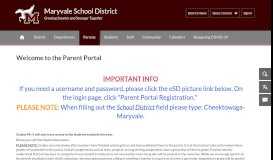 
							         Parent Portal - Maryvale School District								  
							    