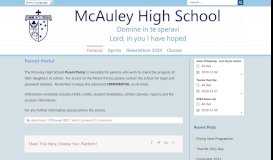 
							         Parent Portal - McAuley High School								  
							    
