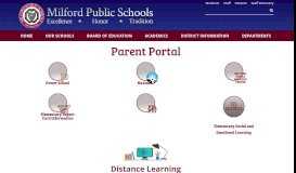 
							         Parent Portal - Milford Public Schools								  
							    
