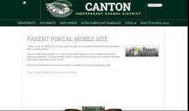 
							         Parent Portal Mobile Site - Canton Independent School District								  
							    
