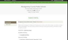 
							         Parent Portal - Montgomery County Public Schools								  
							    