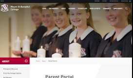 
							         Parent Portal - Mount St Benedict College								  
							    