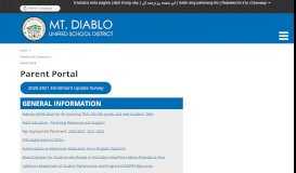 
							         Parent Portal - Mt. Diablo Unified School District								  
							    