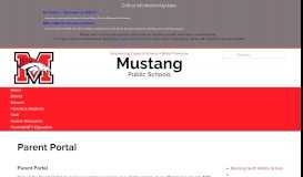 
							         Parent Portal - Mustang Public Schools								  
							    