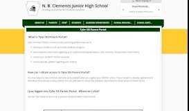 
							         Parent Portal - N. B. Clements Junior High School								  
							    