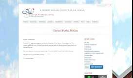 
							         Parent Portal Notice - Challenge to Excellence Charter School								  
							    