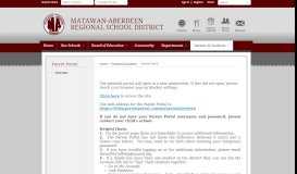 
							         Parent Portal / Overview - Matawan-Aberdeen Regional School District								  
							    